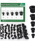 65 Pack Top Hat Rubber Grommets Assortment Kit For Wiring And Tubing Waterproof Silicone Grommets in Organizer Case