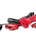 2 AWG Quick Disconnect Winch Power Cable 24 Ft Heavy Duty Plug And Play For Front Or Rear Mounted Winches Black Cable Built For Quick Power Hookups And Rugged Off Road Use, showing red and black cables with connectors