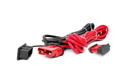 2 AWG Quick Disconnect Winch Power Cable 24 Ft Heavy Duty Plug And Play For Front Or Rear Mounted Winches Black Cable Built For Quick Power Hookups And Rugged Off Road Use, showing red and black cables with connectors