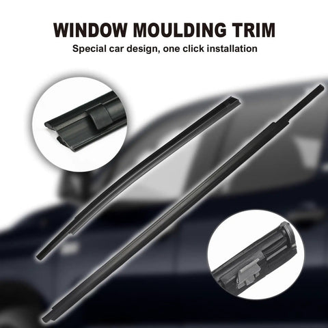 Toyota Tundra Window Molding Weather Stripping Seal Kit For Double Cab 2007 2008 2009 2010 2011 2012 2013 2014 2015 2016 2017 2018 2019 Black Outer Door Weather Strip Seal Belt For Front And Rear Doors 4 Piece Set