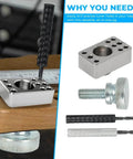 Guitar Tuner Drill Jig Made Of Stainless Steel For Pin Mount 6 In Line Machine Heads Easy Install Precise Hole Alignment