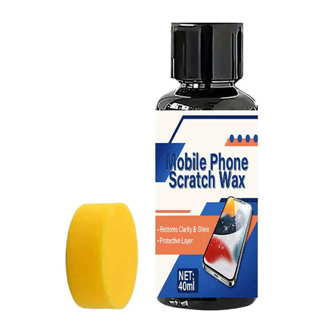 Scratch Repair Kit For Screens And Glasses With Polishing Cream Quick Fix No Fuss Application 40ml bottle with yellow sponge