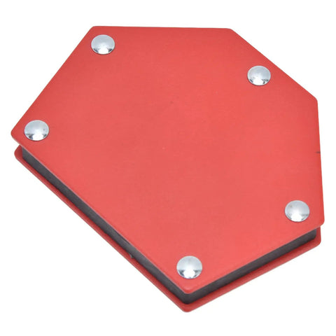 Heavy Duty Magnetic Welding Holder Clamp With Rock Solid 22kg Grip For Precision Multi Angle Work, red alloy steel tool.