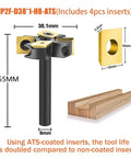 Heavy Hitter Two Flute Router Bit For Wood Planing And Spoilboard Surfacing Featuring Premium Carbide Insert With ATS Coating, 38.1mm cutter