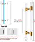 Built Tough Acrylic Door Pull Handle For Exterior And Interior Use Back To Back Install 120 Cm 47 In Sliding Bar Handle