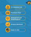 ANSI Caution Do Not Step Or Stand On This Surface Sign 5 Pack Self Adhesive Vinyl Safety Decals Waterproof Warehouse Signage 1.5 x 3 Inches Durable Industrial Floor And Wall Warning Labels, blue feature graphic