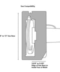Milescraft 1409 track saw guide; aluminum, universal, base fits 6-3/8-13 in, blade offset 3-5/8-5-3/8 in.