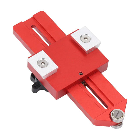 Top view of Table Saw Thin Jig With Aluminum Alloy Build, Adjustable Length Guide For Woodworkers, Fits 19mm And 30mm T Slot Tracks