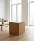 Heavy Duty Corrugated Large Mail Boxes 24x24x24 Inch Pack Of 10 Beefed Up Double Walled Shipping Boxes on living room floor