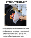 DTF Transfer Film Roll 13 Inch By 328 Foot Pro Grade Double Sided Matte Hot Peel Demonstration on T-Shirt