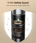 Section view of Rechargeable Milk Frother With Stepless Speed Control LunaFro V2 Handheld Electric Foam Maker interior gears