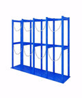 Heavy Duty Gas Cylinder Holder Stand Built Tough Steel Storage Rack For Oxygen And CO2 Tanks Ideal For Garage And Workshop Blue Rack