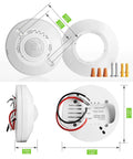 Low Voltage Ceiling Motion Sensor Occupancy Detector 360 Degree Field Of View High Sensitivity PIR 12V 24V 10A with installation kit
