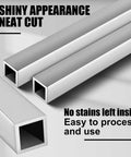 2 Pack Aluminum Square Tubing 1 Inch Outer Diameter 0.12 Inch Wall 36 Inch Length Straight Industrial Metal Tube Built For Furnishing DIY Projects And Machinery 6061 Aluminum Silver Finish