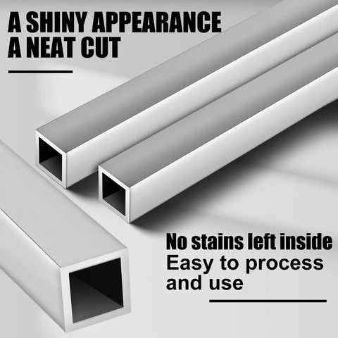 2 Pack Aluminum Square Tubing 1 Inch Outer Diameter 0.12 Inch Wall 36 Inch Length Straight Industrial Metal Tube Built For Furnishing DIY Projects And Machinery 6061 Aluminum Silver Finish