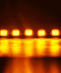 Five lit cab roof marker lights with smoked lens and 16 amber LEDs for Dodge Ram 1500 2500 3500 2003 Through 2016 Top Roof Running Lamps