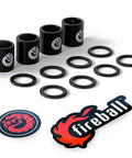 Precision Aluminum Spacers And Speed Rings Kit For Skateboards And Longboards, Crank Down Axles To Cut Slop, Boost Bearing Longevity