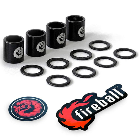 Precision Aluminum Spacers And Speed Rings Kit For Skateboards And Longboards, Crank Down Axles To Cut Slop, Boost Bearing Longevity