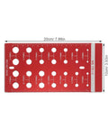 Ultimate Red Aluminum Alloy Thread Pitch Gauge Tool For Fasteners That Measures Standard And Metric Sizes With Precision Accuracy Perfect For Carpenters Mechanics And DIY Pros Who Need A Reliable Screw Nut Size Checker On The Go, 20cm x 10cm
