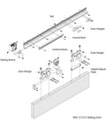 Built Tough Barn Door Closer Set With Self Closing Action Holds Up To 330 Pounds Includes 86 Inch Track components diagram
