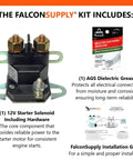 Direct Fit 12V Starter Solenoid Drop In Replacement For Bad Boy Zero Turn Mowers Trombetta OEM 852-1251-210-50 Kit contents