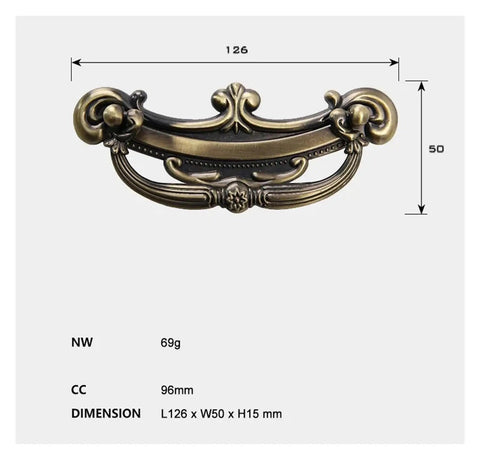 Antique brass Cabinet Drawer Pull Handles Set For Cabinets And Drawers Multi Size Kitchen Hardware With Two Center To Center Spacing