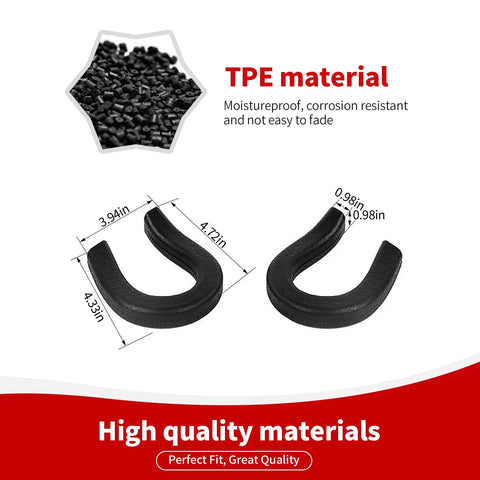 TPE material details of tow hook cover for Chevy Silverado 1500 2007 to 2024 front bumper rubber black accessory