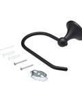 Euro Toilet Paper Holder Flat Black Zinc Alloy 1 Piece Built To Last No Fuss Modern Wall Mount With Mounting Hardware