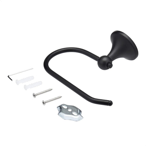 Euro Toilet Paper Holder Flat Black Zinc Alloy 1 Piece Built To Last No Fuss Modern Wall Mount With Mounting Hardware