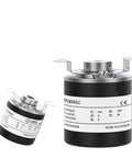 38mm Incremental Rotary Encoder with 8mm Half Hollow Shaft Optical Switch and Pro Grade High Resolution PPR Options 10 1024 1800 2500 3600 5 To 24V DC Pulse Drive Output