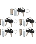 5 Set 30mm Cabinet Cam Locks Beefy Zinc Alloy Tubular Security Locks For RV Storage Drawers Mailboxes Tool Boxes Includes 2 Keys Each Rustproof And Easy To Install