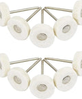 Mini Wool Felt Polishing Brush Wheel Set 40 Pc 1 Inch Wool Felt Grinding Buffing Heads 3mm Shank Cotton Thread Polishing Mini Brush