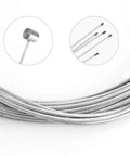 Dope 10 Piece Bike Brake Cable Kit With End Caps And Ferrules For Mountain Bikes Zinc Coated Cables