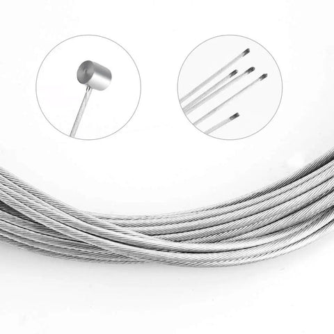 Dope 10 Piece Bike Brake Cable Kit With End Caps And Ferrules For Mountain Bikes Zinc Coated Cables