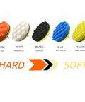 5 types of buffing pads from 12Pcs 5 Inch Foam Buffing Pads Kit With Coral Fleece Pad Backing Plate M14 Drill Adapter.