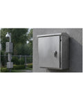 Beefy 304 Stainless Steel Outdoor Junction Box Waterproof Electrical Enclosure Heavy Duty Weatherproof Metal Housing For Outdoor Electrical Installations mounted on wall
