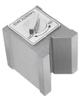 Eminchu Magnetic V Block With Switch, 30kg Force Heavy Duty Cast Iron Alignment Fixture For Machining Inspection, top view with switch.
