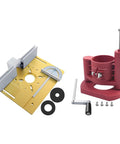 Precision Router Table Insert Plate With Micrometer Lift System Solid Aluminum Alloy Woodworking Accessory Kit with height adjustment. 