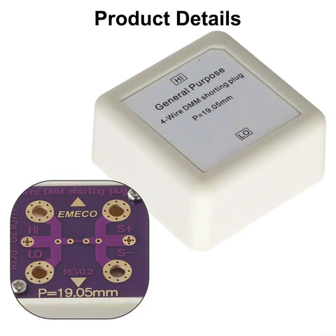 Four Wire Resistance Calibration Short Socket With Gold Plated Banana Terminals And PCB Assembly For Bench Multimeter Accuracy Testing