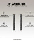 10 Inch Full Extension Drawer Slides for Vanities Nightstands and Small Cabinets 1 Pair Built From Cold Rolled Steel Built Tough