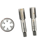 Metric Tap and Die Set for Internal and External Threads, Industrial Grade HSS Hand Tools for Metalworking, M22 x 1.5mm