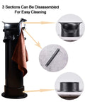 Floor Standing Espresso Knock Box For Hassle Free Daily Pulls, disassembled sections showing easy cleaning features.