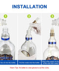 Wine Bottle Torch Wick Kit 3 Pack For Outdoor Lighting And DIY Torch Decor Easy Continuous Burn Wicks installation process
