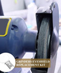 Bench Grinder Eye Shield Glasses, Desktop Grinder Guard Safety Attachment, impact-resistant, attached to grinder.