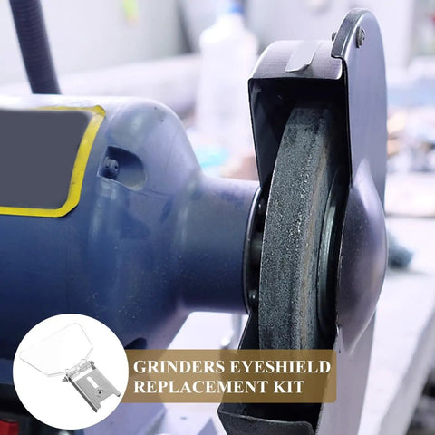 Bench Grinder Eye Shield Glasses, Desktop Grinder Guard Safety Attachment, impact-resistant, attached to grinder.