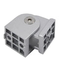 Beefy Zinc Alloy Pivot Joint Fittings For Aluminum Profiles Movable Hinge Connectors 180 Degree Adjustable Pivot Joints Flexible Extrusion Hardware 4 Pack, silver