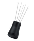 WDT Distribution Tool V2 Nine Prong Espresso Tool with 0.3mm Wire Needles and black anodized aluminum handle