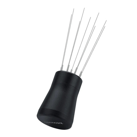 WDT Distribution Tool V2 Nine Prong Espresso Tool with 0.3mm Wire Needles and black anodized aluminum handle
