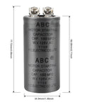 Reliable 150MFD 125VAC CD60 Motor Start Run AC Capacitor Cylinder Type Replacement for Single Phase Motors