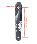 Square Taper Mountain Bike Crankset With 34T Chainring 170Mm Crankarms 104 BCD 4Mm Chainring Thickness CNC Aluminum Alloy Bottom Crankset For Single Speed MTB And Road Bikes Not For Multi Speed Bicycles detailed view of 170mm crankarm